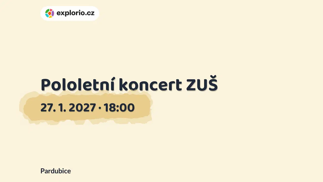 Pololetní koncert ZUŠ – divadlo, Hudba a Kino, Pardubice