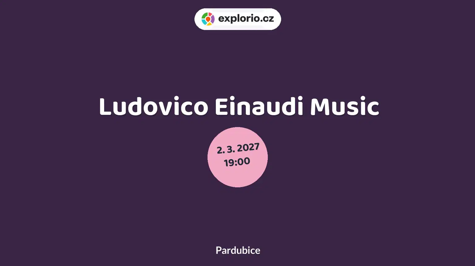 Ludovico Einaudi Music – divadlo, Hudba a Kino, Pardubice