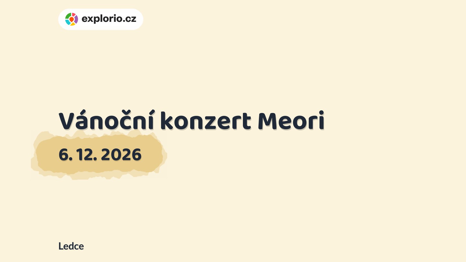 Vánoční konzert Meori – divadlo, Hudba a Kino, Ledce