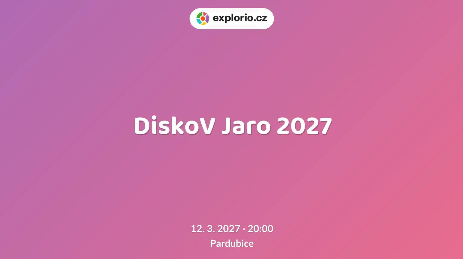 DiskoV Jaro 2027 – divadlo, Hudba a Kino, Pardubice