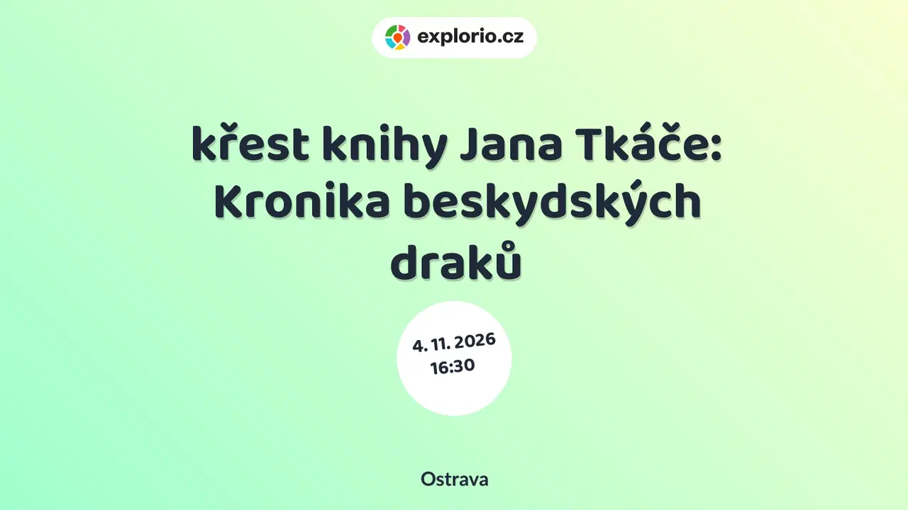 křest knihy Jana Tkáče: Kronika beskydských draků – divadlo, Hudba a Kino, Ostrava
