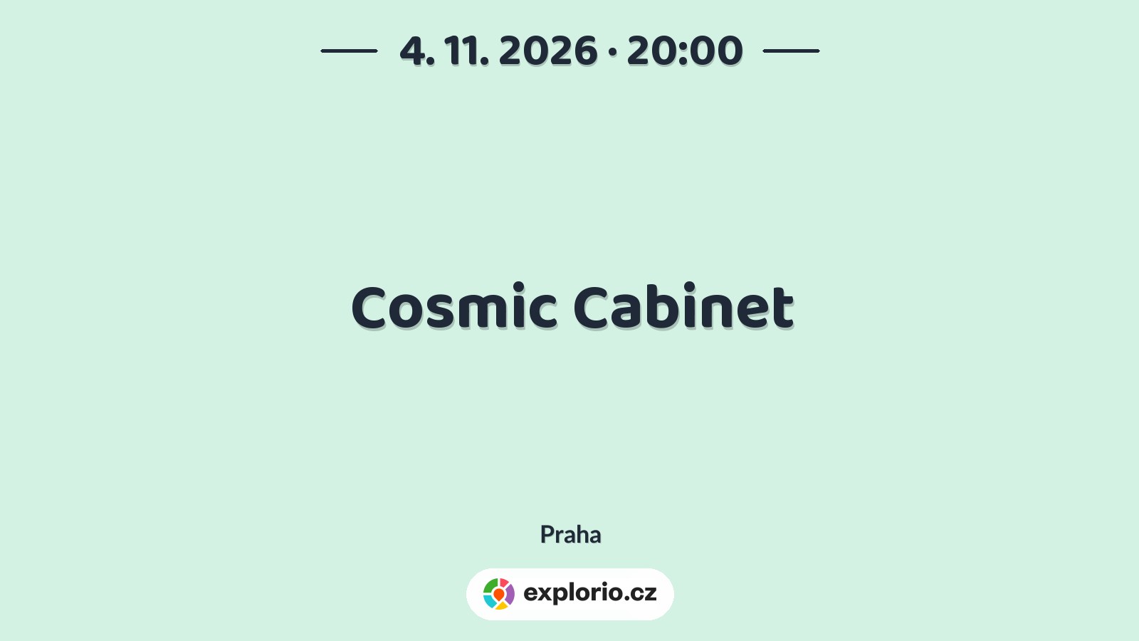 Cosmic Cabinet – divadlo, Hudba a Kino, Praha