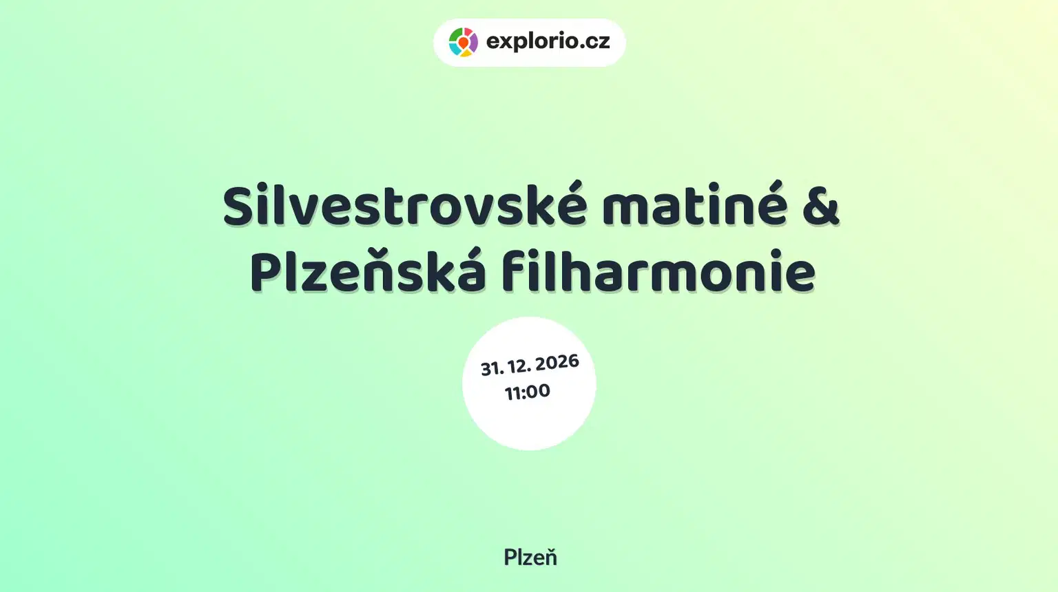 Silvestrovské matiné & Plzeňská filharmonie – divadlo, Hudba a Kino, Plzeň