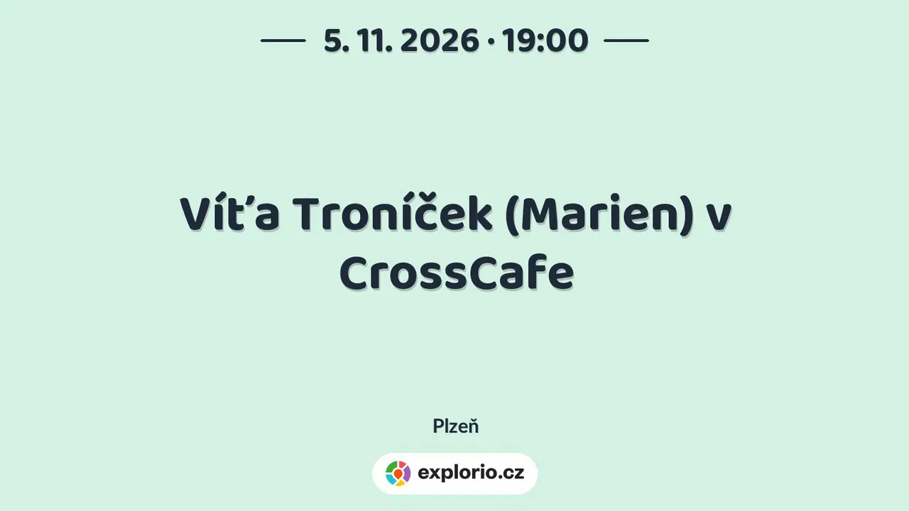 Víťa Troníček (Marien) v CrossCafe – divadlo, Hudba a Kino, Plzeň