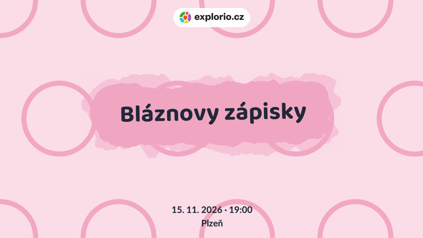 Bláznovy zápisky – divadlo, Hudba a Kino, Plzeň