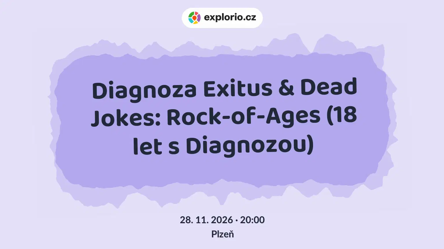 Diagnoza Exitus & Dead Jokes: Rock-of-Ages (18 let s Diagnozou) – divadlo, Hudba a Kino, Plzeň
