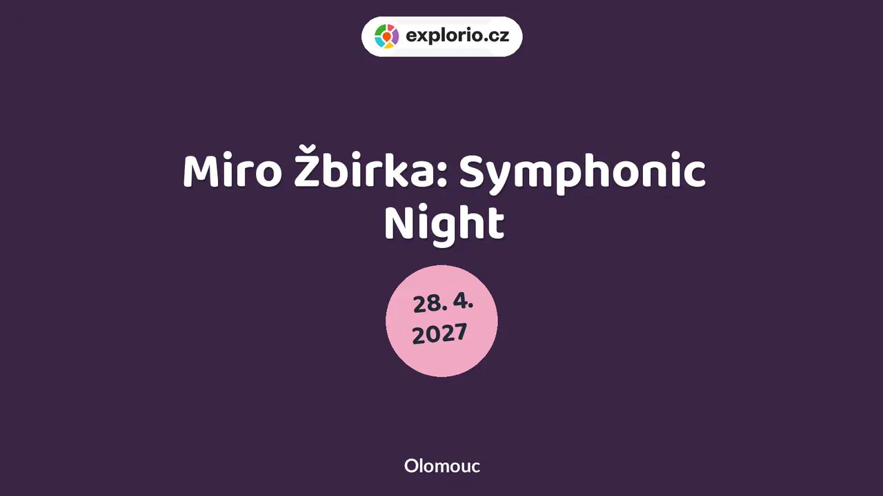 Miro Žbirka: Symphonic Night – divadlo, Hudba a Kino, Olomouc