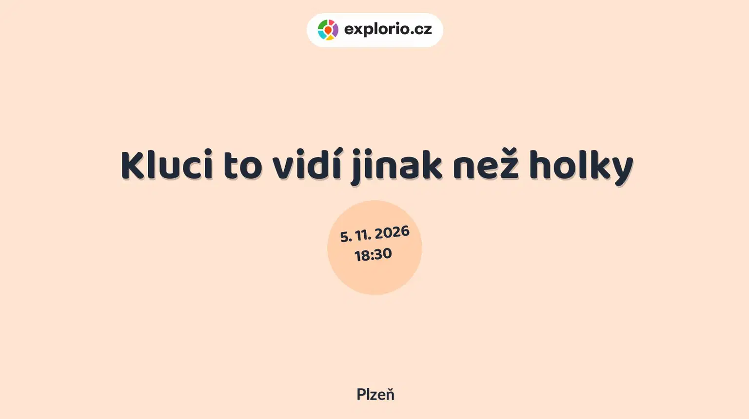 Kluci to vidí jinak než holky – divadlo, Hudba a Kino, Plzeň