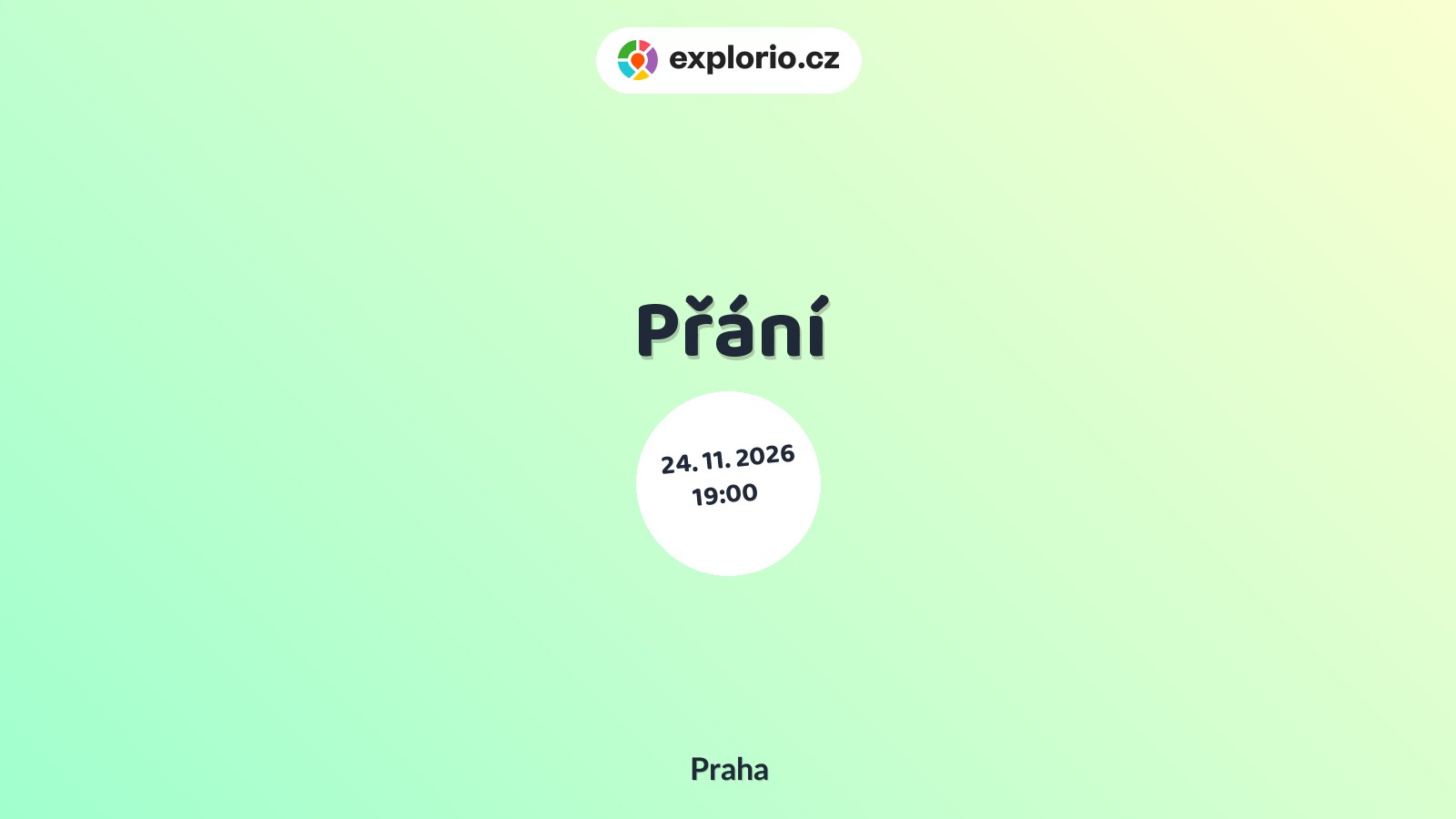 Přání – divadlo, Hudba a Kino, Praha