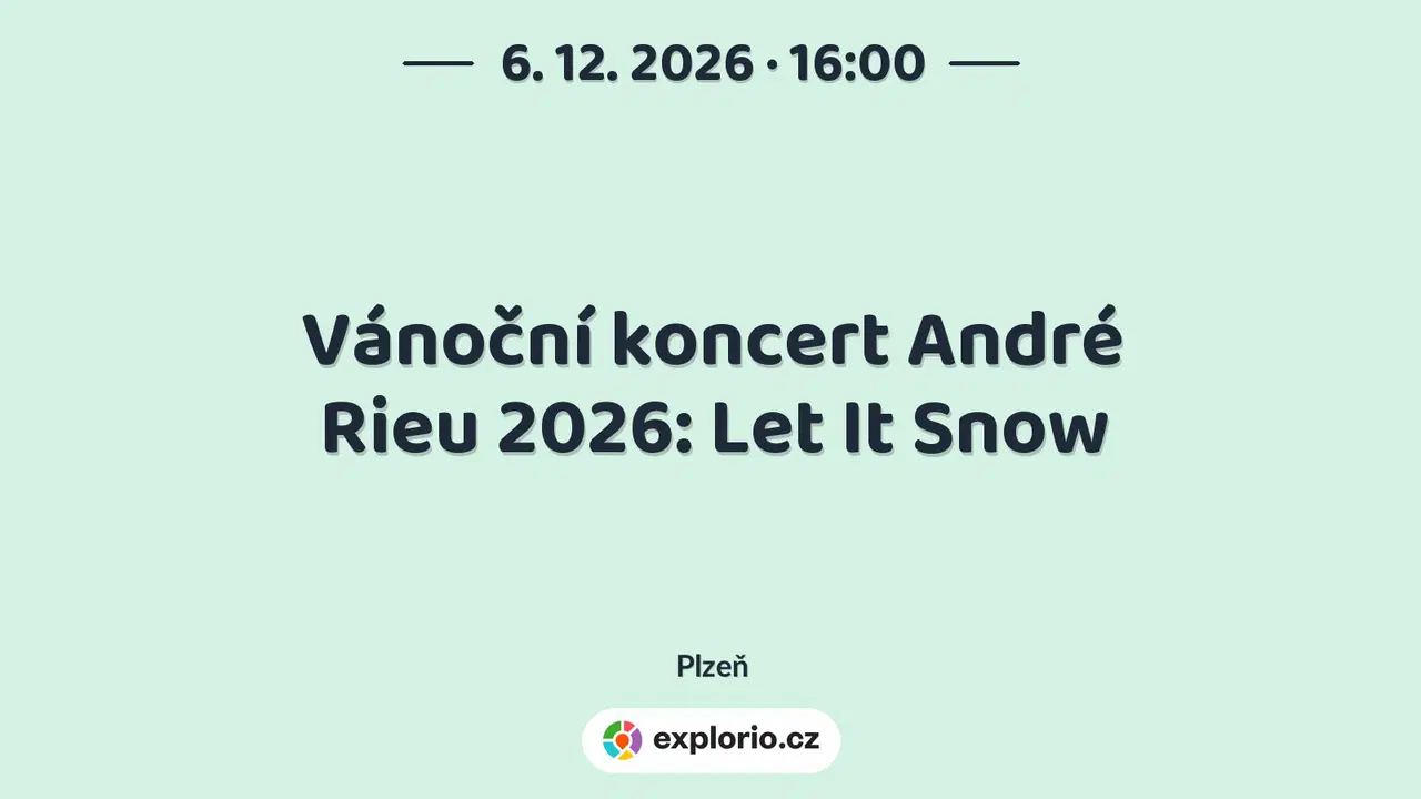 Vánoční koncert André Rieu 2026: Let It Snow – divadlo, Hudba a Kino, Plzeň