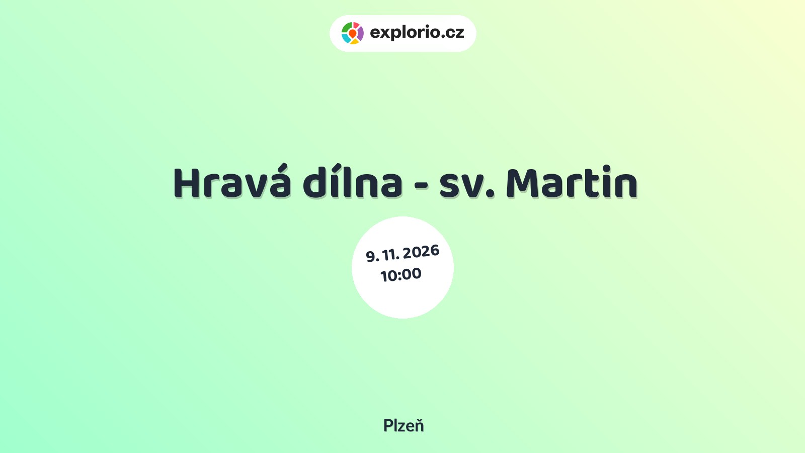 Hravá dílna - sv. Martin – tvořivé dílny a Workshopy, Plzeň