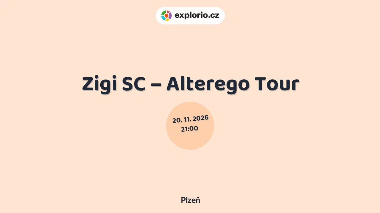 Zigi SC – Alterego Tour – divadlo, Hudba a Kino, Plzeň