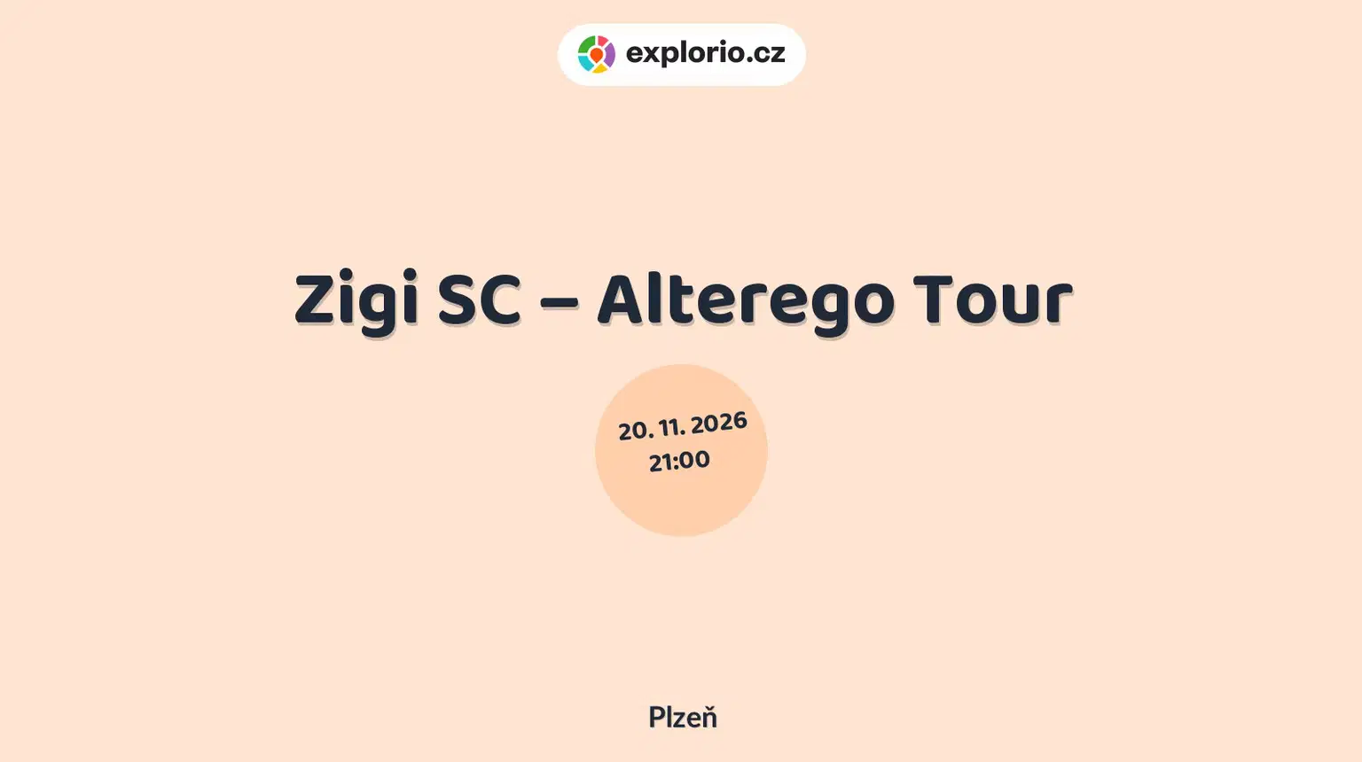 Zigi SC – Alterego Tour – divadlo, Hudba a Kino, Plzeň