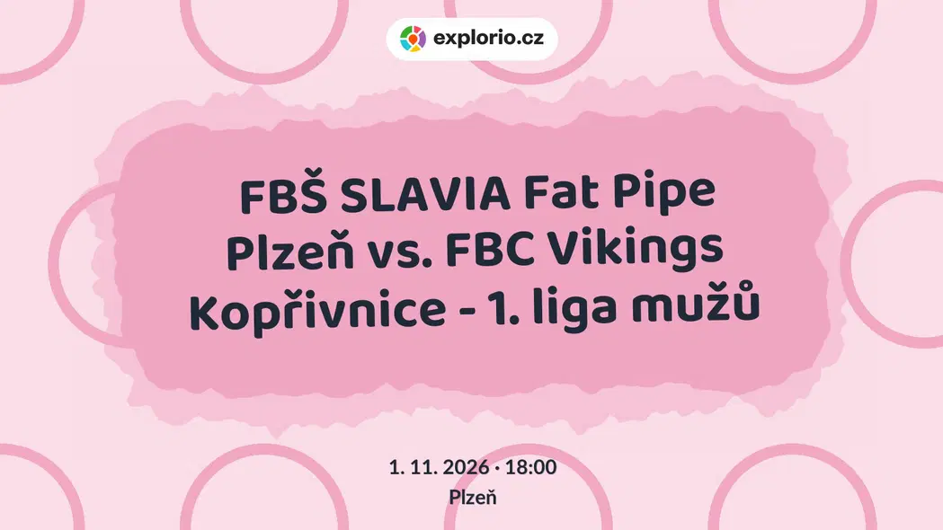 FBŠ SLAVIA Fat Pipe Plzeň vs. FBC Vikings Kopřivnice - 1. liga mužů – sport a Pohyb, Plzeň