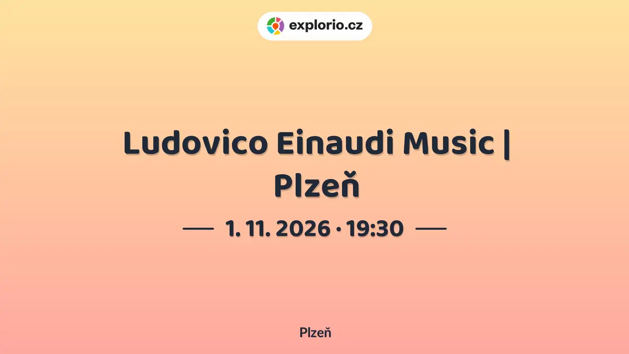 Ludovico Einaudi Music | Plzeň – divadlo, Hudba a Kino, Plzeň