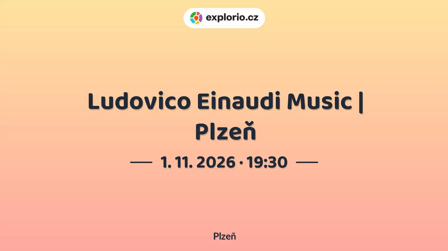 Ludovico Einaudi Music | Plzeň – divadlo, Hudba a Kino, Plzeň