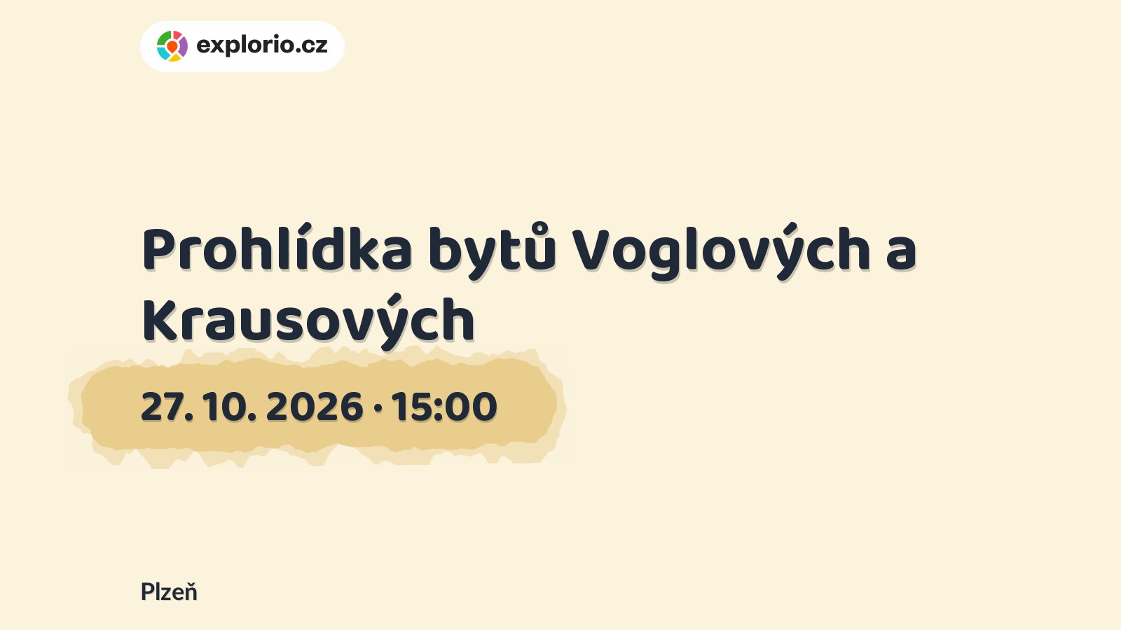 Prohlídka bytů Voglových a Krausových – prohlídky a Muzea, Plzeň