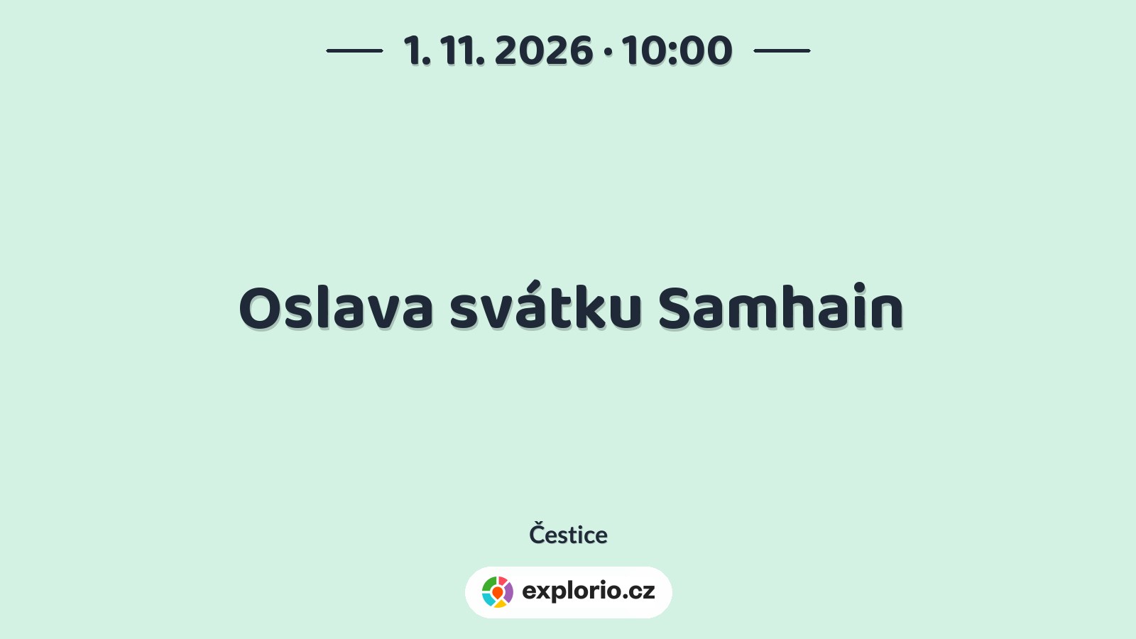 Oslava svátku Samhain – festivaly a Slavnosti, Čestice