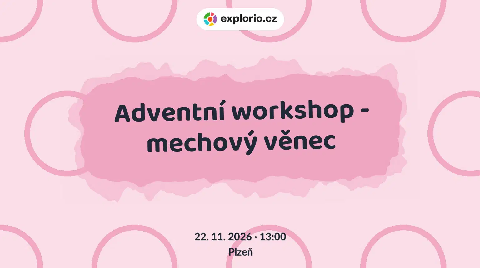 Adventní workshop - mechový věnec – tvořivé dílny a Workshopy, Plzeň