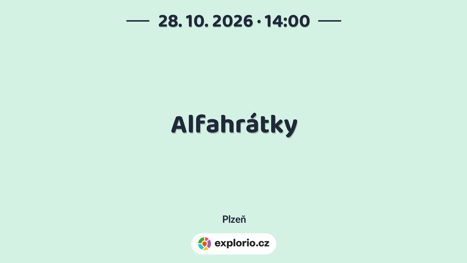 Alfahrátky – tvořivé dílny a Workshopy, Plzeň