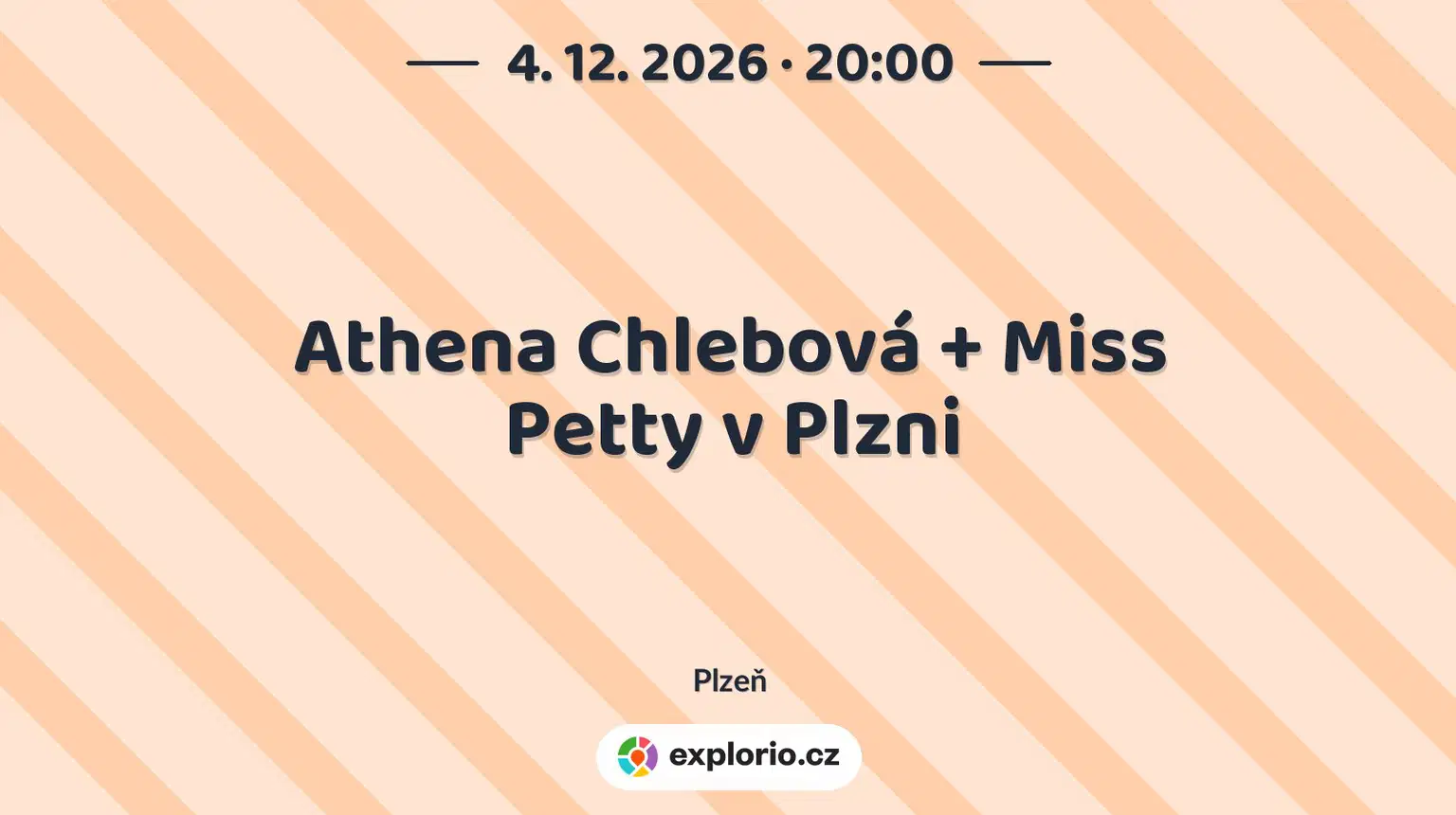 Athena Chlebová + Miss Petty v Plzni – divadlo, Hudba a Kino, Plzeň