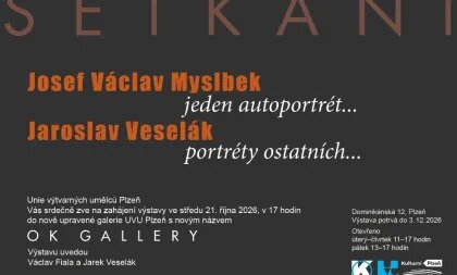 Setkání Josef Václav Myslbek, jeden autoportrét; Jaroslav Veselák, portréty ostatních – prohlídky a Muzea, Plzeň – fotka 2