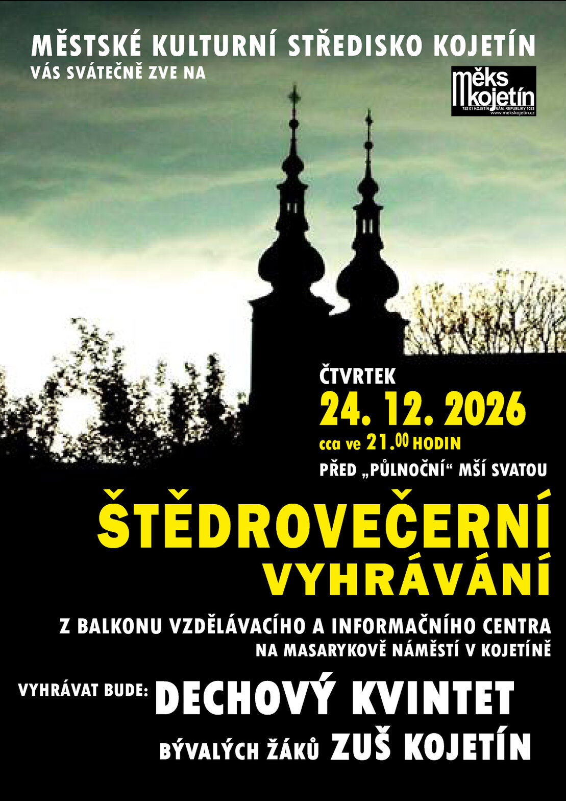 Štědrovečerní vyhrávání – divadlo, Hudba a Kino, Kojetín – fotka 2