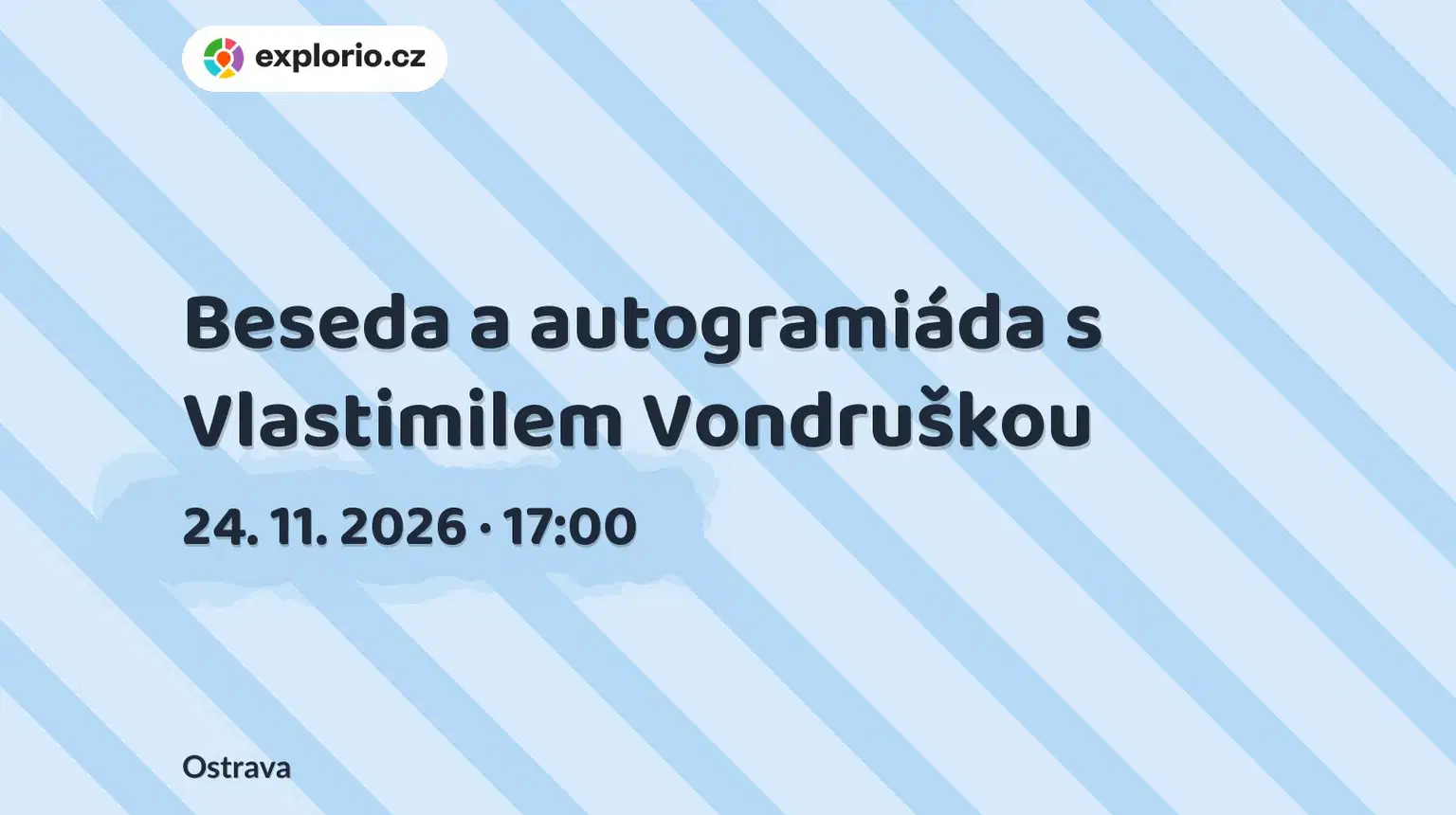 Beseda a autogramiáda s Vlastimilem Vondruškou – divadlo, Hudba a Kino, Ostrava