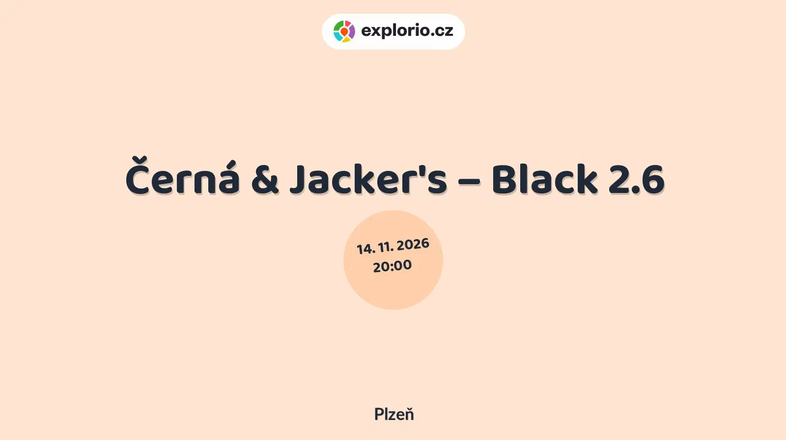 Černá & Jacker's – Black 2.6 – divadlo, Hudba a Kino, Plzeň