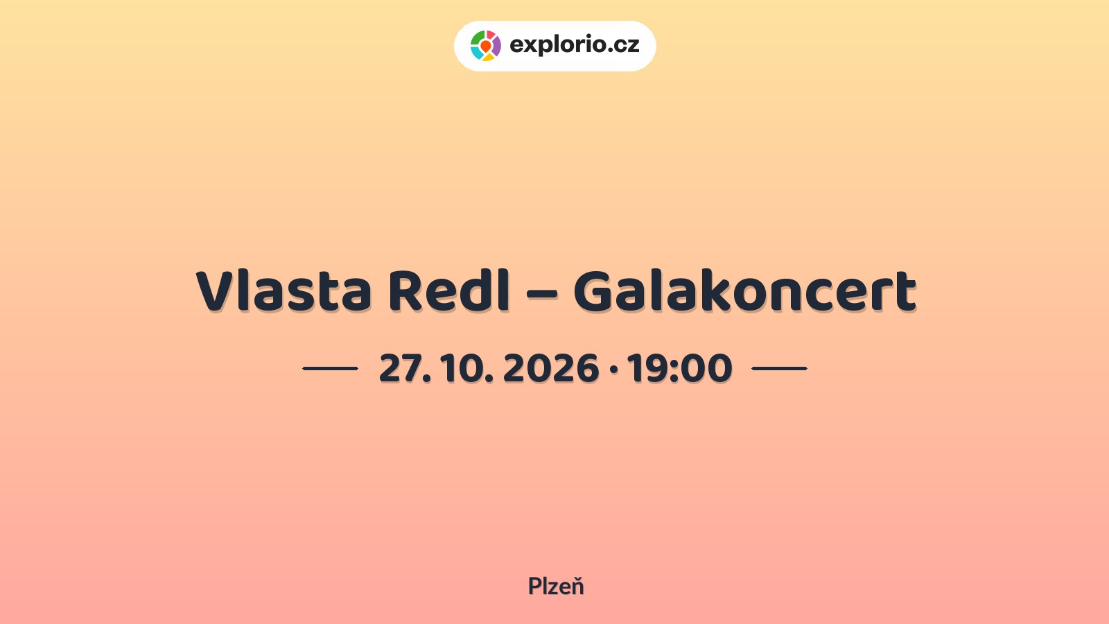 Vlasta Redl – Galakoncert – divadlo, Hudba a Kino, Plzeň