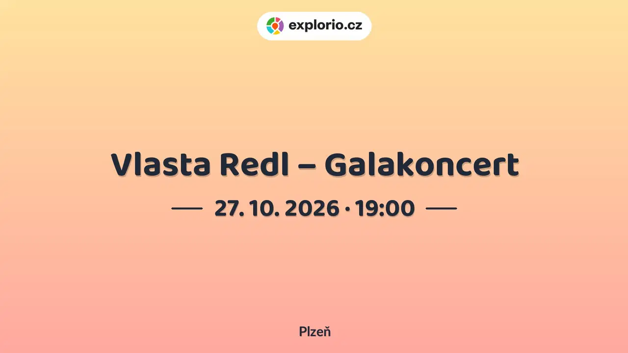 Vlasta Redl – Galakoncert – divadlo, Hudba a Kino, Plzeň