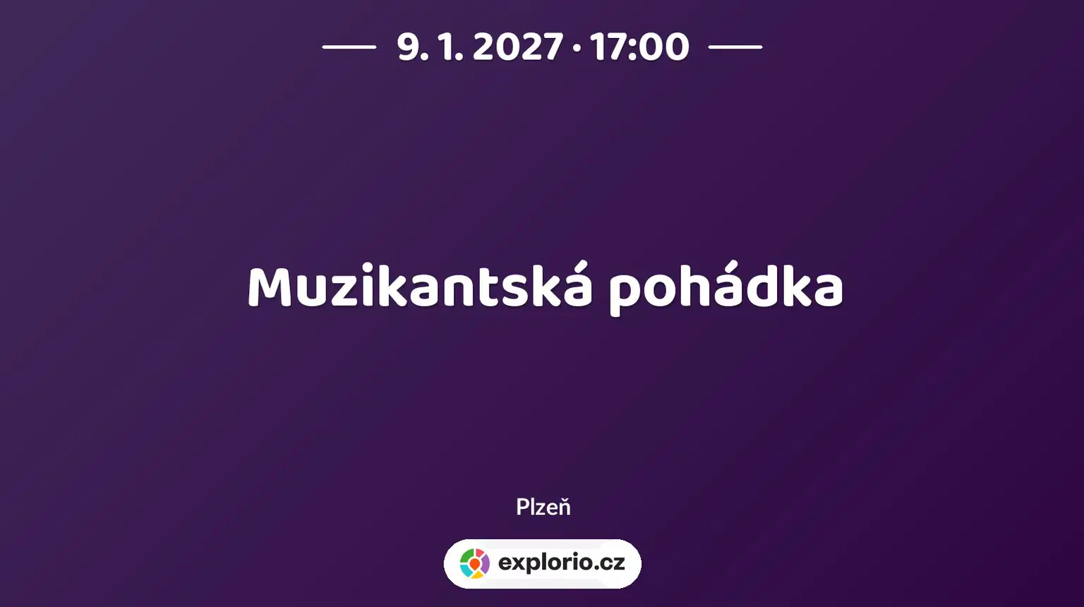 Muzikantská pohádka – divadlo, Hudba a Kino, Plzeň