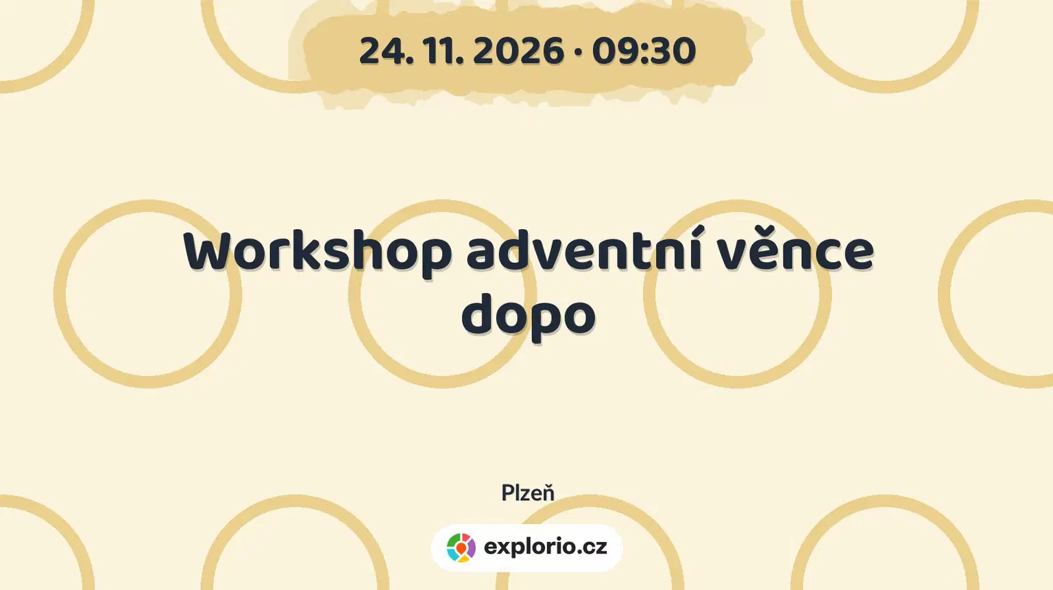 Workshop adventní věnce dopo – tvořivé dílny a Workshopy, Plzeň