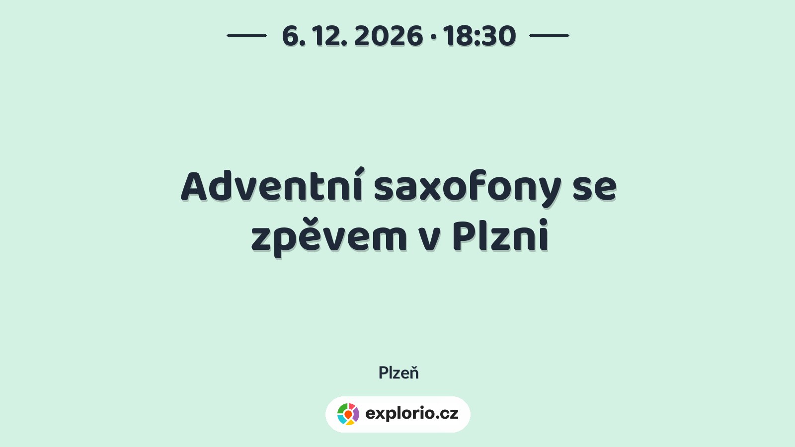Adventní saxofony se zpěvem v Plzni – divadlo, Hudba a Kino, Plzeň