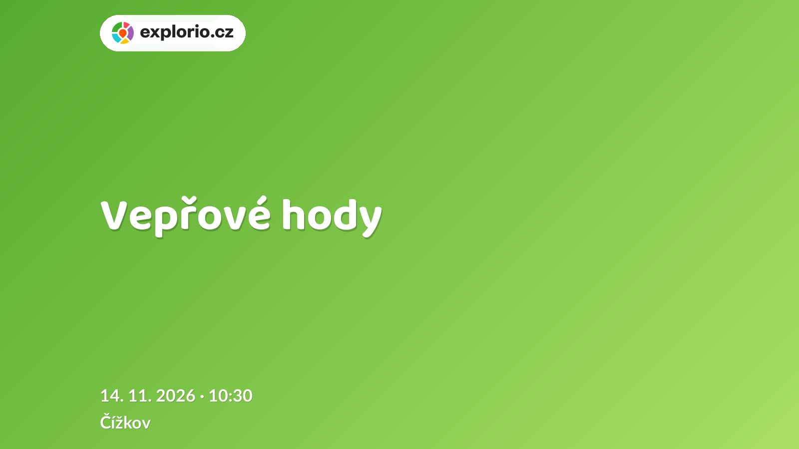 Vepřové hody – festivaly a Slavnosti, Čížkov