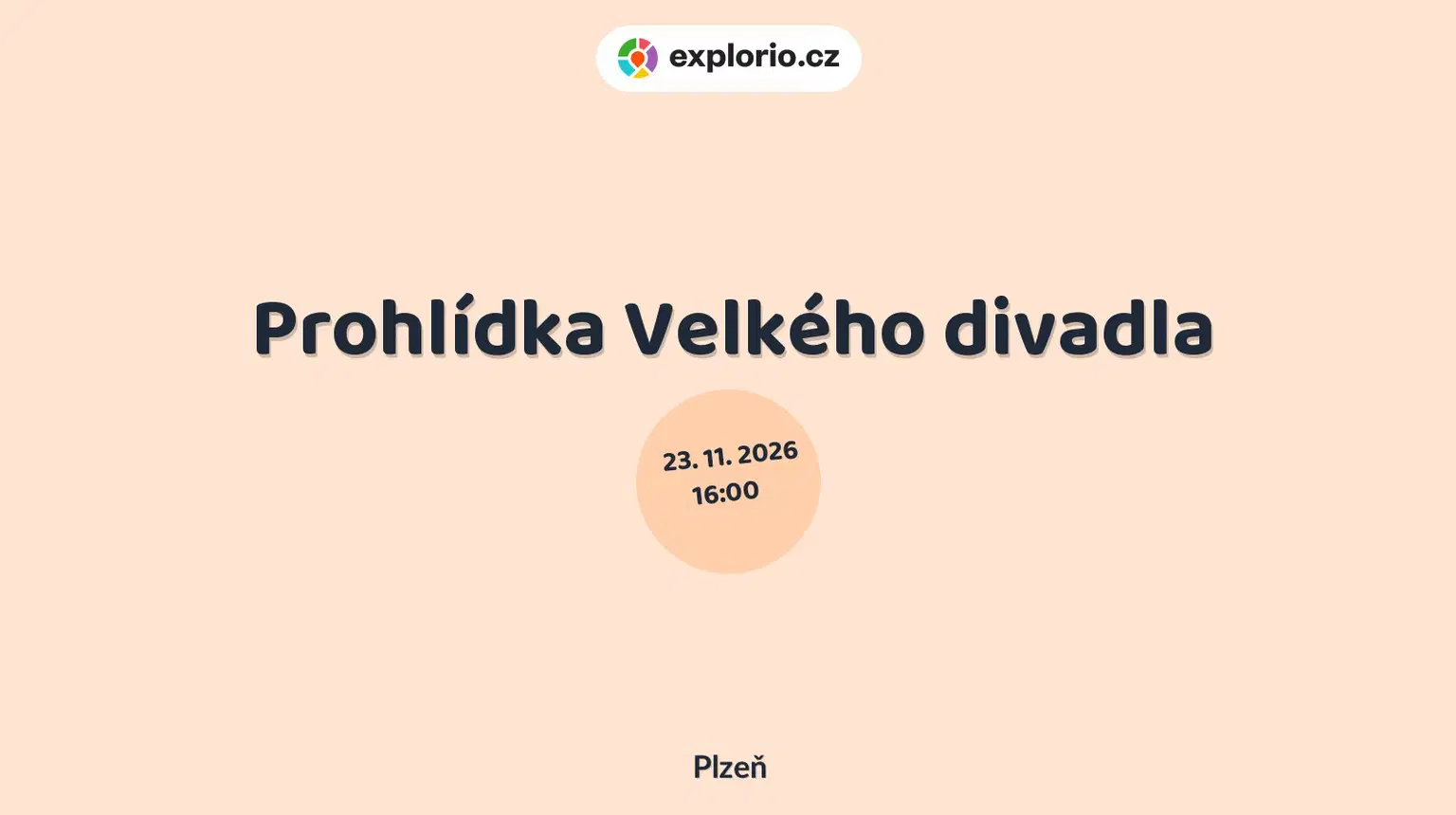 Prohlídka Velkého divadla – prohlídky a Muzea, Plzeň