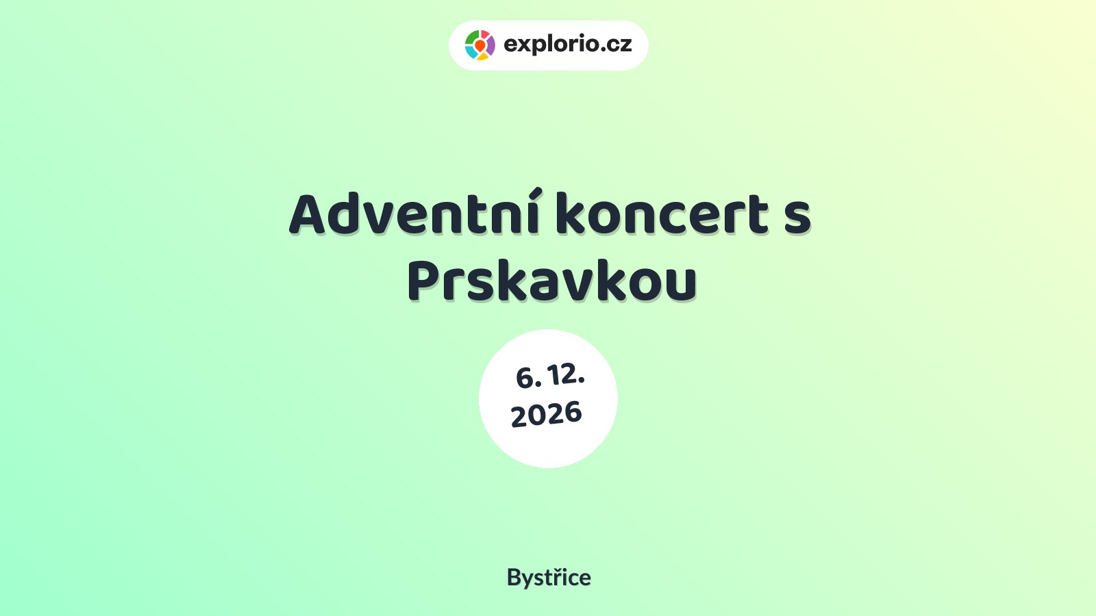 Adventní koncert s Prskavkou – divadlo, Hudba a Kino, Bystřice