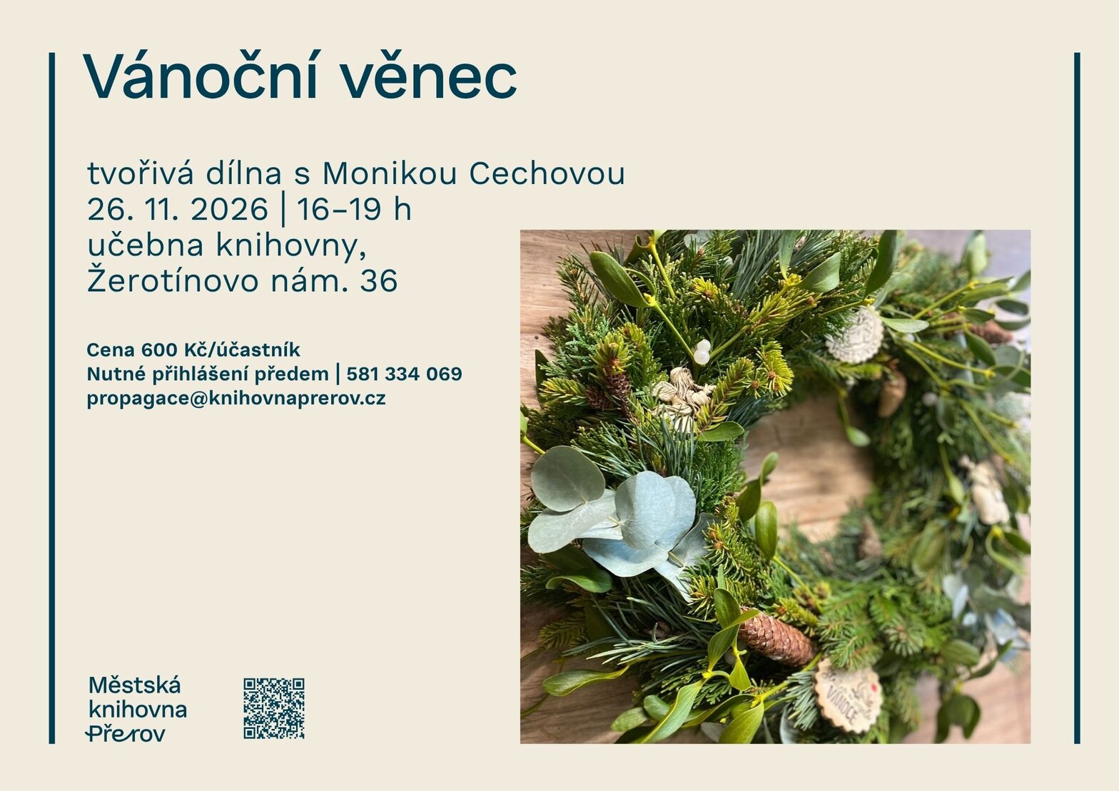 Vánoční věnec – tvořivé dílny a Workshopy, Tovačov – fotka 2