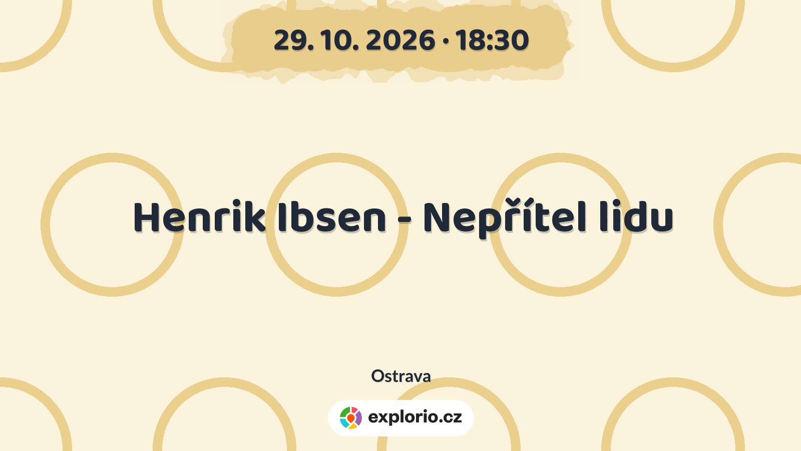 Henrik Ibsen - Nepřítel lidu – divadlo, Hudba a Kino, Ostrava