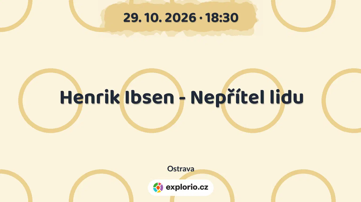 Henrik Ibsen - Nepřítel lidu – divadlo, Hudba a Kino, Ostrava