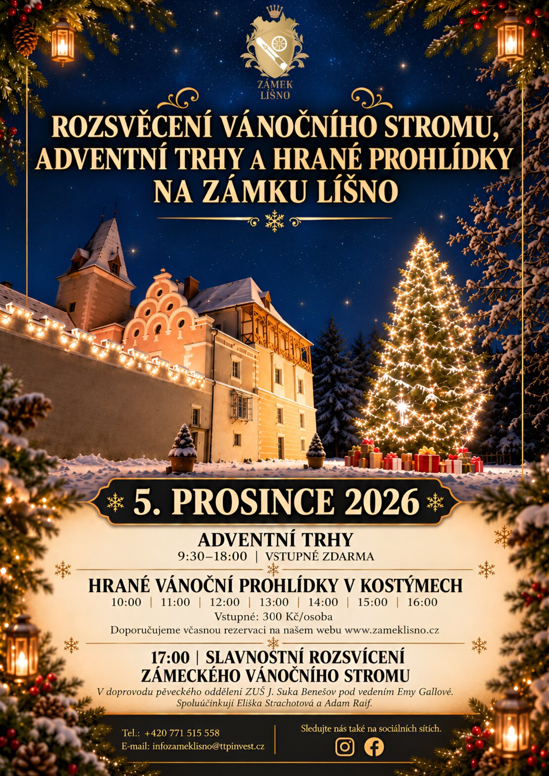 Advent na zámku Líšno – festivaly a Slavnosti, Bystřice – fotka 2
