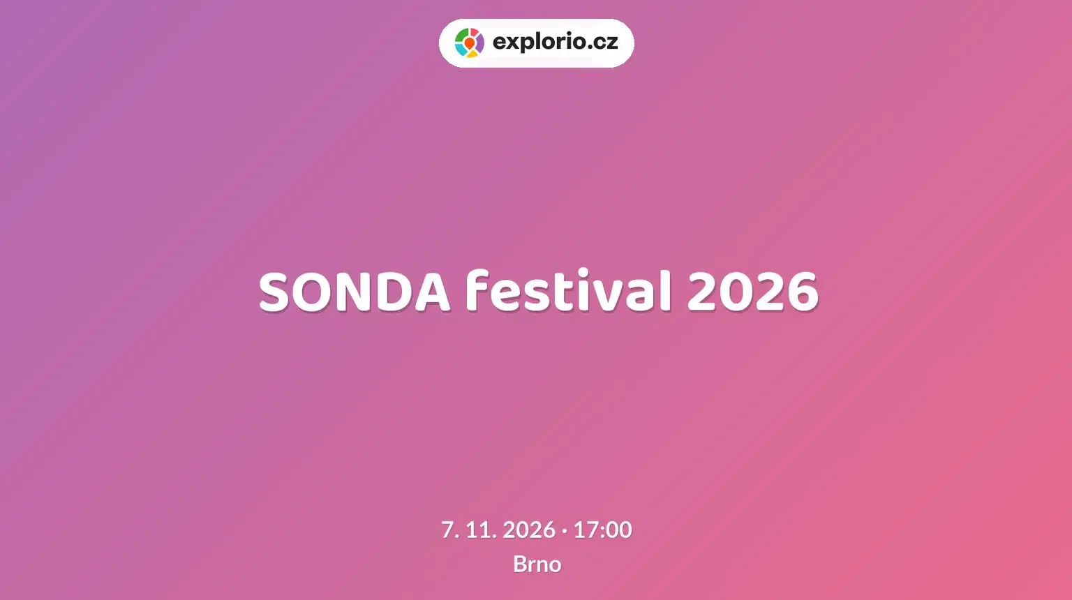 SONDA festival 2026 – divadlo, Hudba a Kino, Brno
