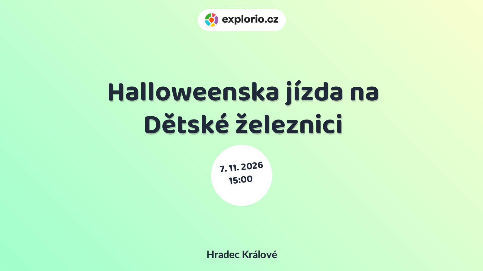 Halloweenska jízda na Dětské železnici – příroda a Zvířátka, Hradec Králové