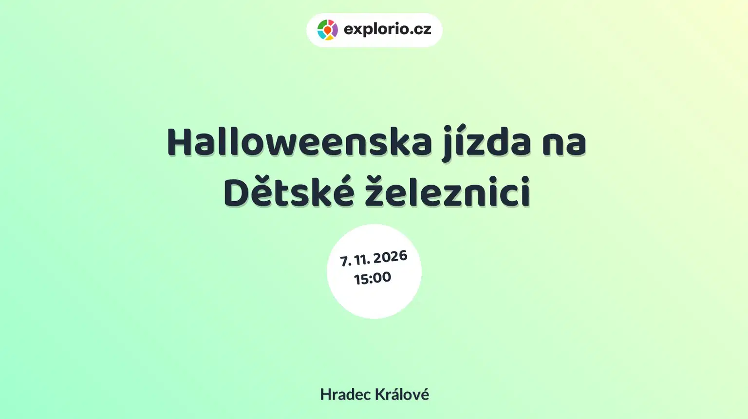 Halloweenska jízda na Dětské železnici – příroda a Zvířátka, Hradec Králové