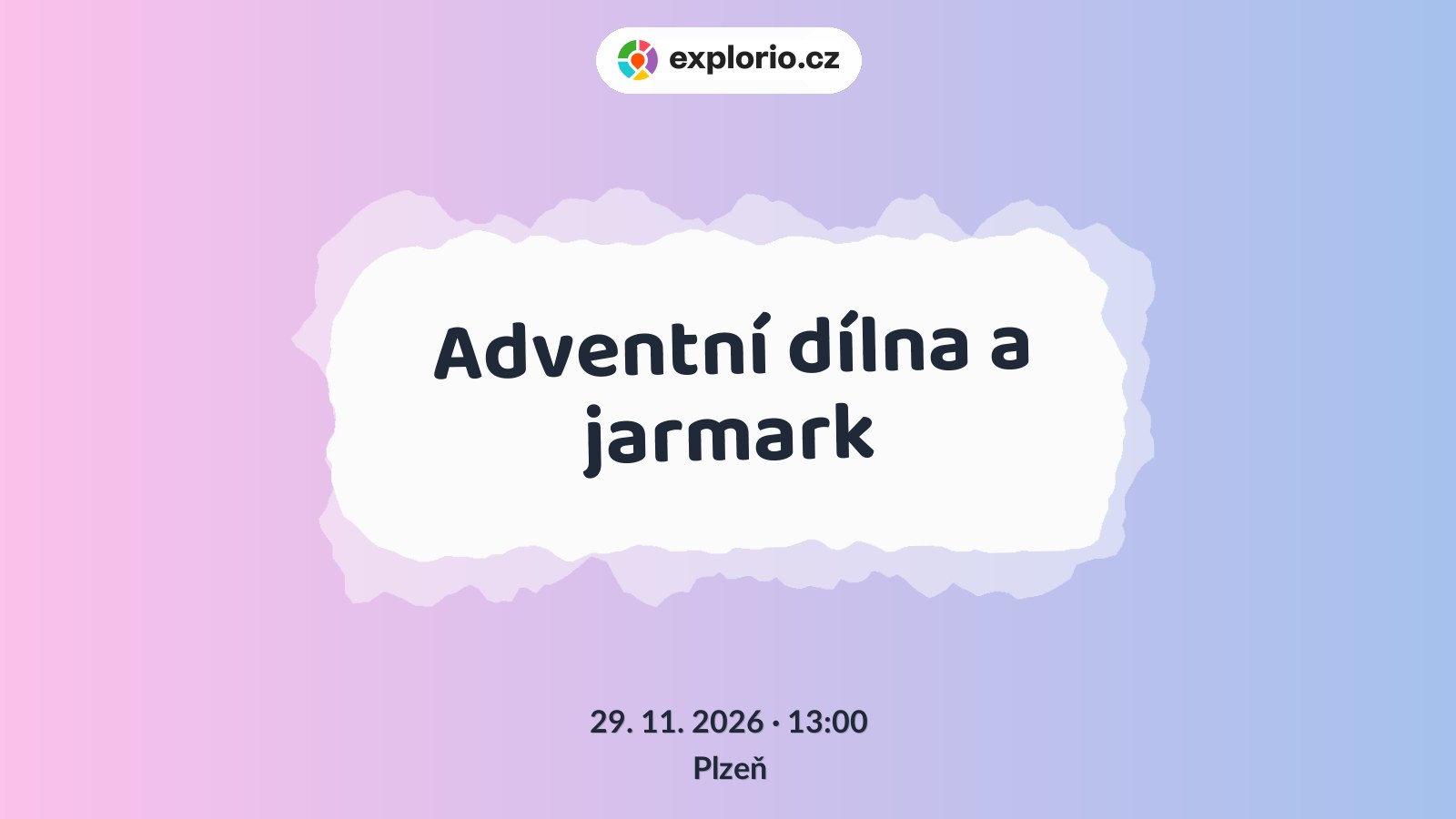 Adventní dílna a jarmark – tvořivé dílny a Workshopy, Plzeň