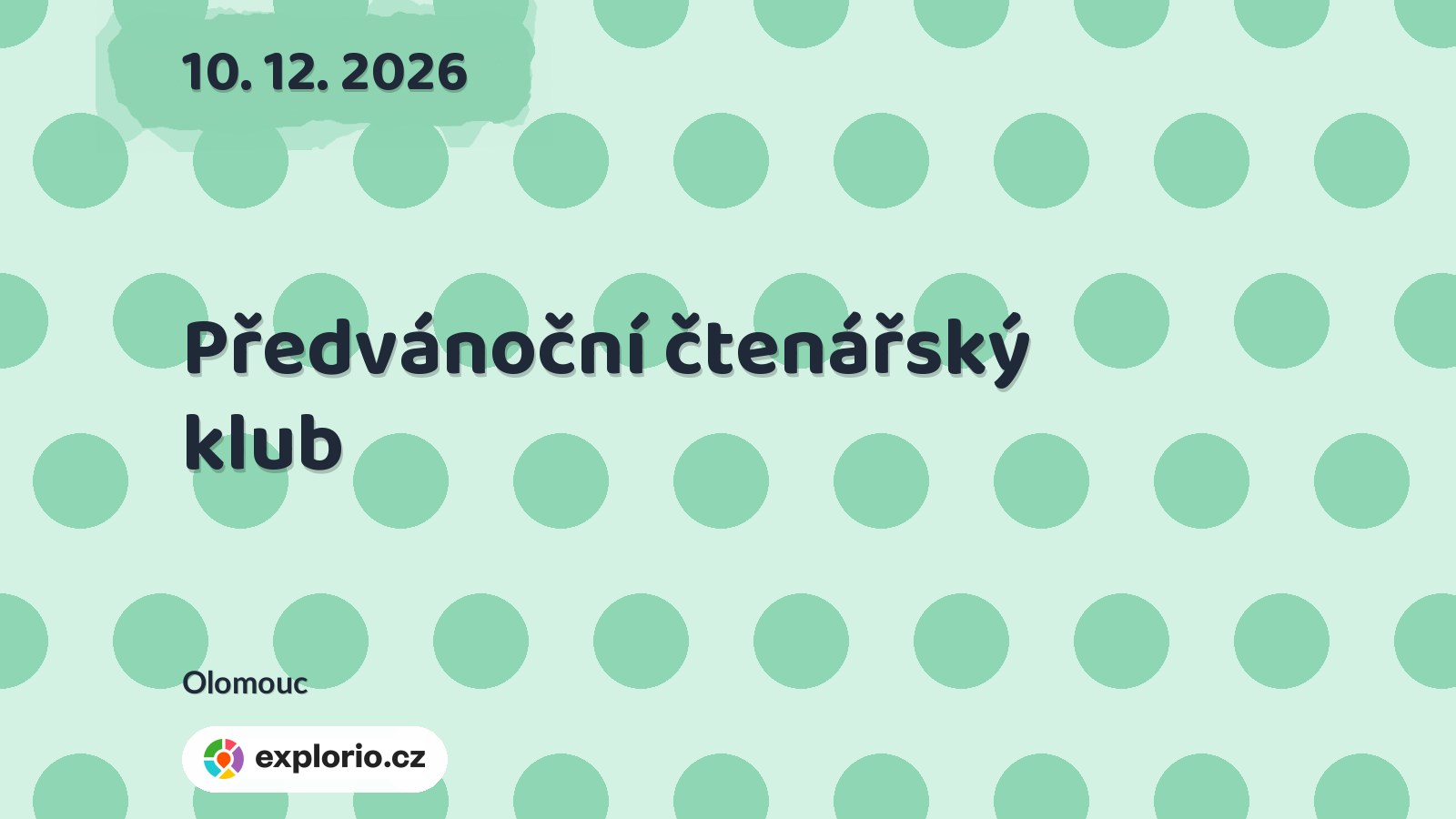 Předvánoční čtenářský klub – divadlo, Hudba a Kino, Olomouc