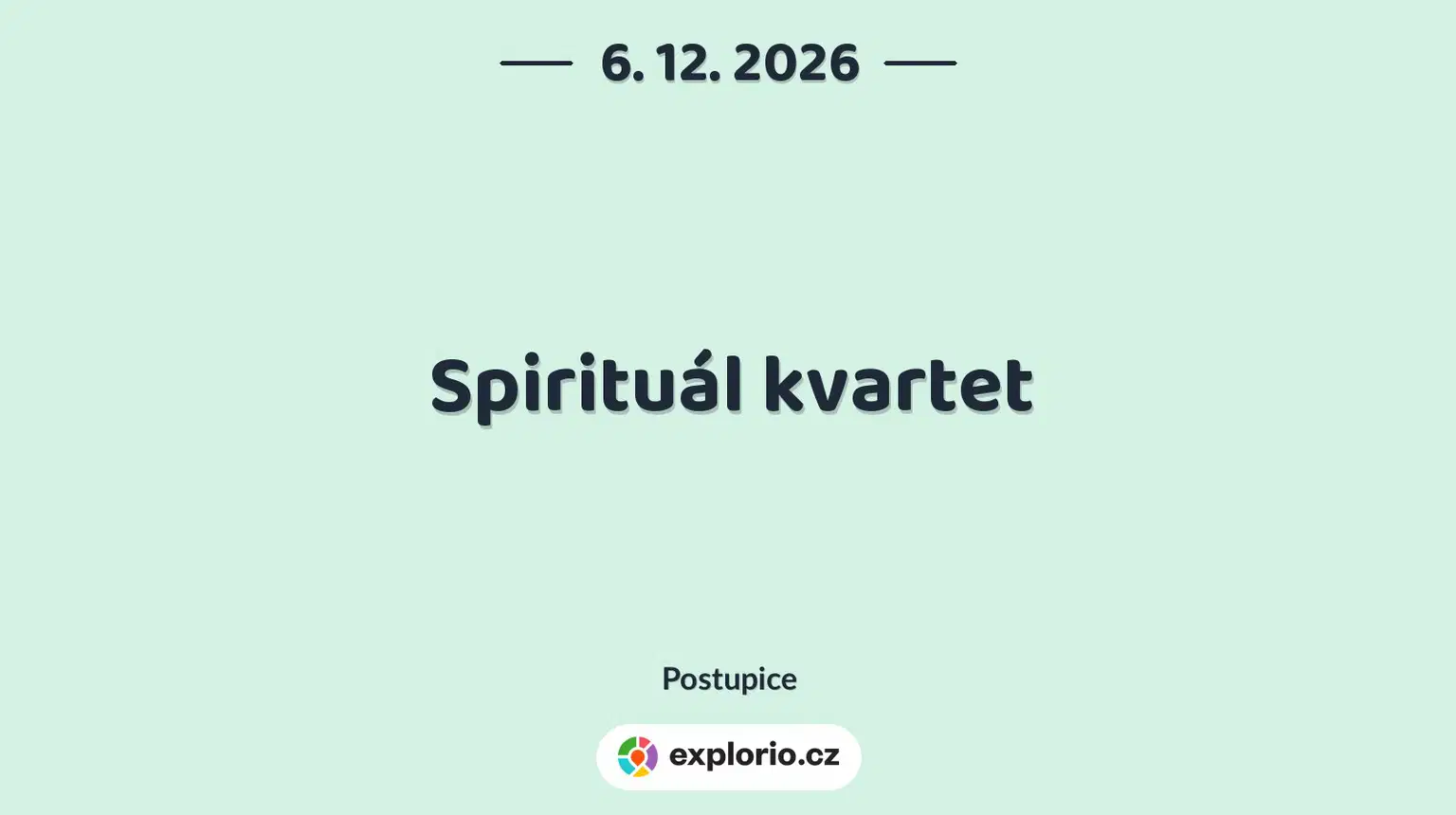 Spirituál kvartet – divadlo, Hudba a Kino, Postupice