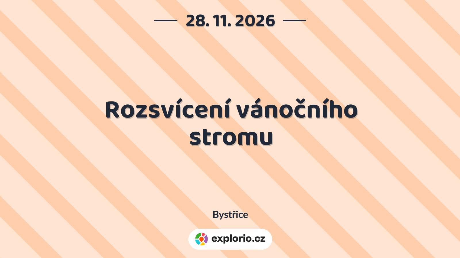 Rozsvícení vánočního stromu – festivaly a Slavnosti, Bystřice