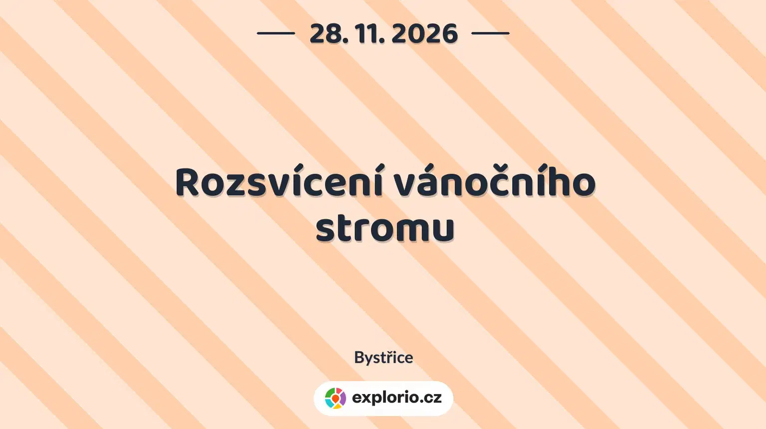 Rozsvícení vánočního stromu – festivaly a Slavnosti, Bystřice