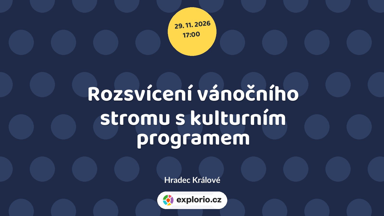 Rozsvícení vánočního stromu s kulturním programem – festivaly a Slavnosti, Hradec Králové